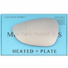 For Ford Fiesta 08-17 Left side Aspheric Electric wing mirror glass with plate