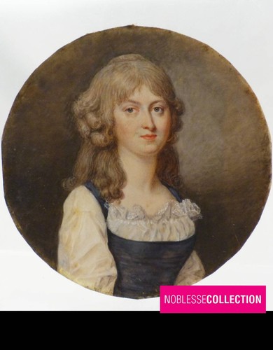 Antique french lady portrait - antique,