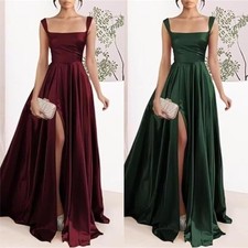 Square neck line satin - square, a-line