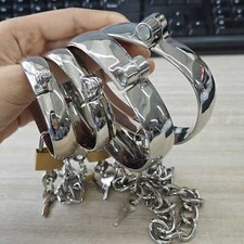 Wrist Handcuffs Ankle Cuffs Detachable Chain Bondage Slave BDSM Fetish Lockable