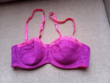 SORBET BOUTIQUE UNDERWIRED BRA 38B LIGHTLY PADDED PURPLE/PINK LACE NEVER WORN
