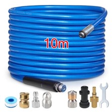 10M High Pressure Washer Hose Pipe Sewer Drain Cleaning Cleaner Kit for Karcher