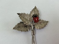 Silver Brooch with Ladybird