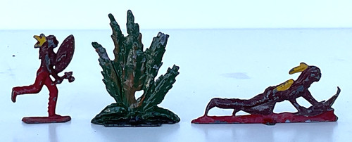 Vintage painted flat lead - 3,