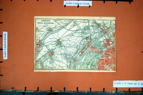 Old antique print map 1888 - old,