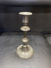 VINTAGE ANTIQUE METAL PEWTER CANDLESTICK HOLDER