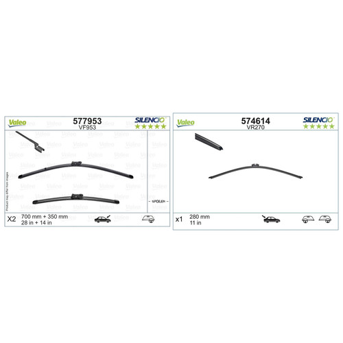Valeo front rear wiper blade - wiper,