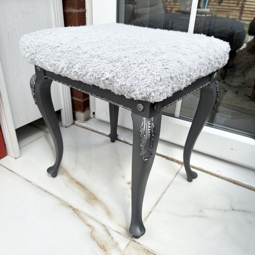 Vintage tall grey - , stool