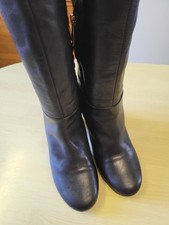 Radley London Ladies Black Leather Knee Length High Heel Boots.. Size 5.. USED..