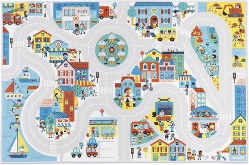 Janod car mat city theme - car,