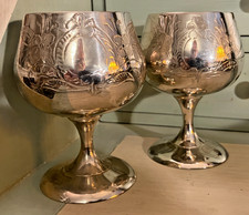 PAIR  of HEAVY QUALITY ETCHED