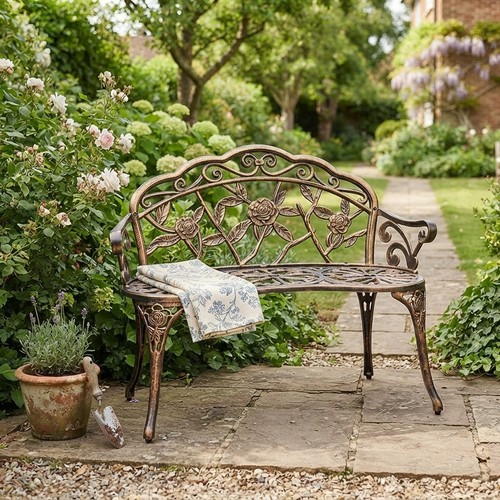 Antique rose cast iron - cast,