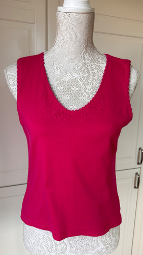 Ladies vest top cerise - ladies, pink