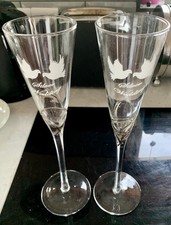 Pair of Crystal champagne