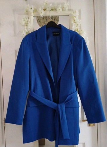 Smart bright blue belted - bright,