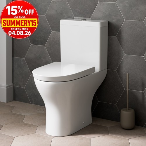 Close coupled toilet - close,
