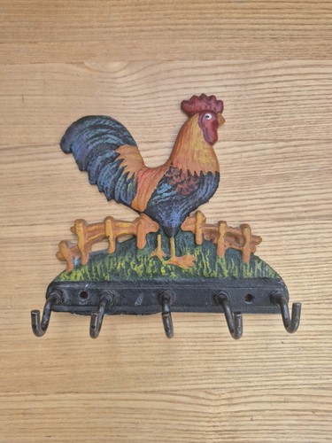 Vintage cast iron rooster key - cast,