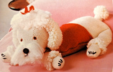 **Vintage Knitting Pattern**DOG/Poodle Nightdress/Pyjama Case**Soft Toy**