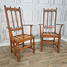 Vintage Ercol Carver Dining Arm Chairs Yorkshire Range Golden Dawn Seats Wooden