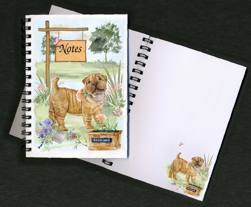 Shar pei dog notebook notepad - pei,