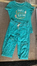 TU WOMENS PYJAMAS SET BOTTOMS &TOP . SIZE UK 8. GOOD CONDITION.