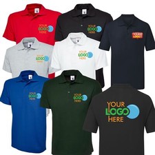 Custom Personalized Polo Shirt – Logo/Text Print Unisex Workwear Uniform S-XXL