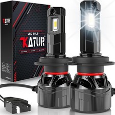 KATUR H7 LED Headlight Bulb 120W 30000LM 700% Brightness Canbus H7 Bulb 2 Pack