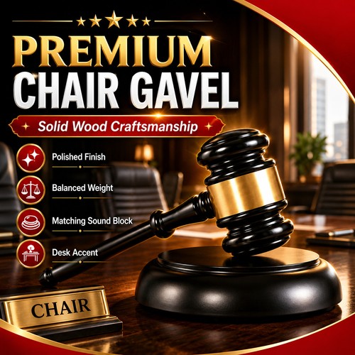 Wooden gavel and sound - and, block