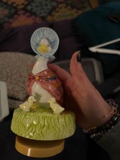 Vintage 1977 Schmid Beatrix Potter Jemima Puddle Duck Rotating Music Ornament