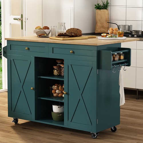 Farmhouse kitchen island - island, on
