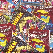 Superhero Marvel Comic 100% Cotton Fabrics 20 Designs for Quilt and Dressmaking