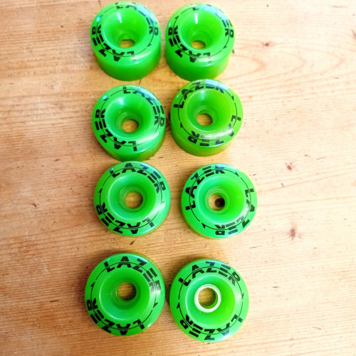 Retro green lazer roller - lazer, skate