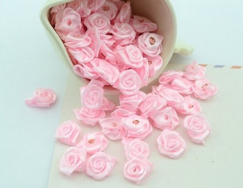 Mini satin rose flower - mini,