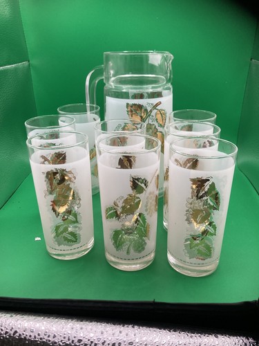 Art deco czech glass jug - deco,