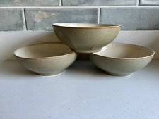 Vintage 1980s Denby Green Cream Camelot Soup Cereal Bowl 16.5 cm x 3 - VGC