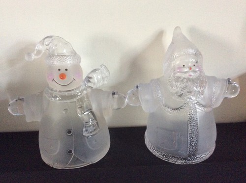 Snowman and father christmas - snowman,