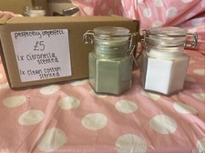 citronella  Clean Cotton Scented Fragranced Candles Vegan Gift Set Essential Oil