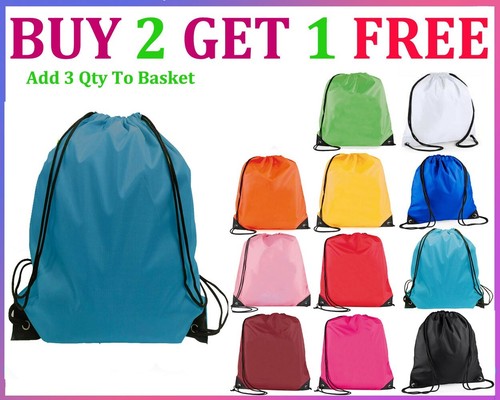 Nylon drawstring rucksack bag - nylon,
