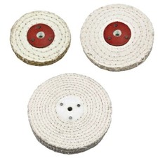 Sisal Metal Polishing Wheel Mops Sizes 3" 4" 5" 6" 7" 8" - 10mm Ø Central Holes