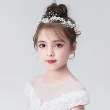 Children Kids Flower Girl Crown Princess Birthday Crystal Tiara Hair Headband