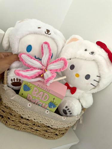 Sanrio plush bundle boo basket - sanrio,