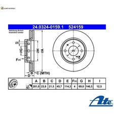 2x BRAKE DISCS 24.0324-0159.1