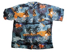 LOUD HAWAIIAN men' shirt GREY Palms/ Sunset available PLUS SIZES 3XL,4XL,5XL,6X