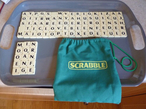 Scrabble spare tiles green - spare, in