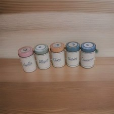 Vintage Shabby Chic Mini Spice Tins x5,  Kitchen Containers,  Home Cook.........
