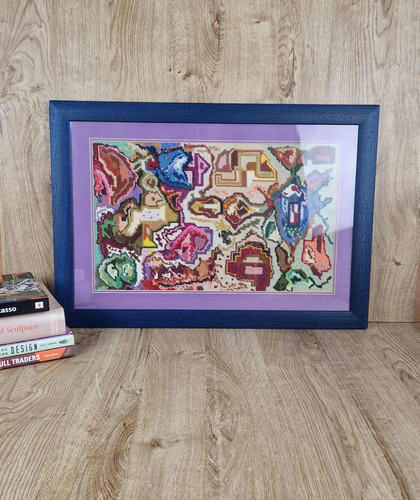 Vintage abstract needlepoint - vintage,