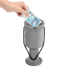 Rounded charity donation money
