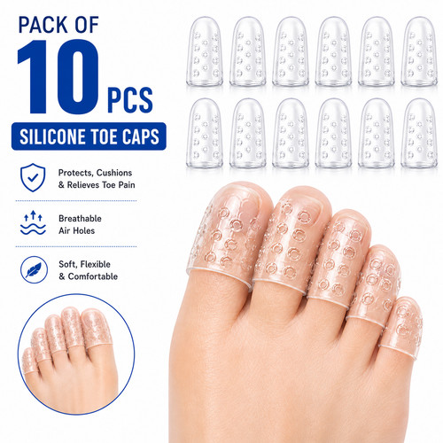 Silicone gel toe caps 10pcs - silicone,