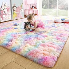 Rainbow Fluffy Shaggy Rugs