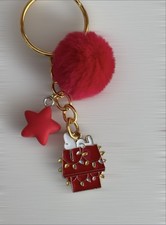 ** Cute Christmas Snoopy inspired Keyring** Handmade**